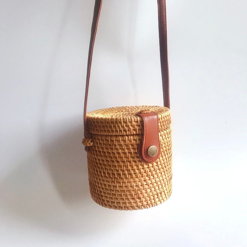 Rattan Bag, Bucket  Bag ,Woven Bag For Women Gift