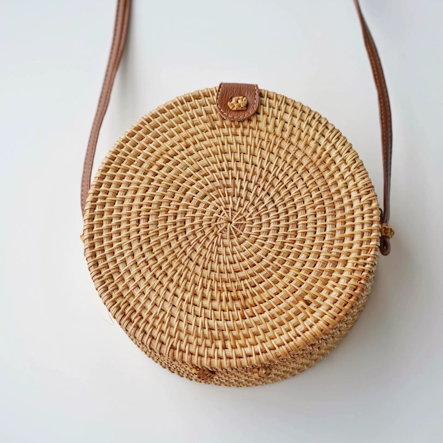 Round Rattan Bag ,Straw Bag,Handmade Woven Beach Bag