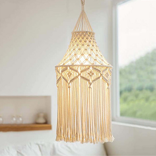 Light Covering, Nordic  Woven Tassel Lampshade Hanging